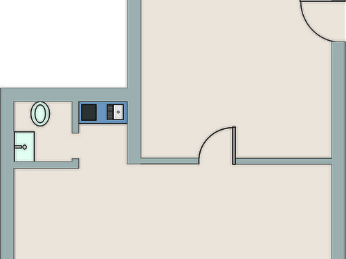 Grundriss mit Trockenbau